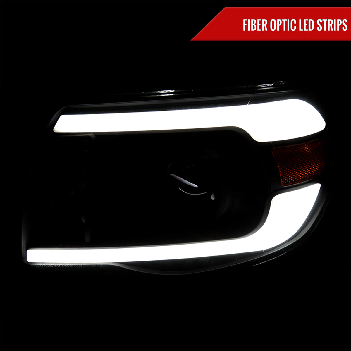 Spec-D 05-11 Toyota Tacoma LED Bar Projector Headlights Black/Clear