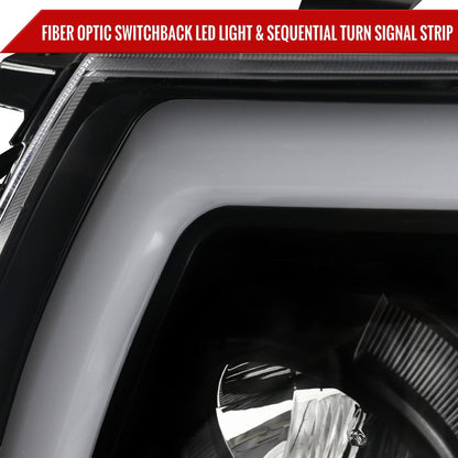 Spec-D 05-11 Tacoma Headlights Sequetial LED Bar Signal Black