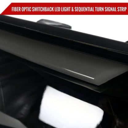 Spec-D 05-11 Tacoma LED Bar Projector Headlights SEQ Lights Blk Smoked