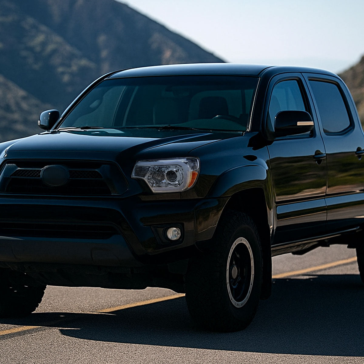 Spec-D 12-15 Tacoma LED Projector Headlights LED Parking Light Chrome