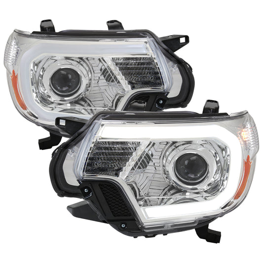 Spec-D 12-15 Tacoma LED Projector Headlights LED Parking Light Chrome