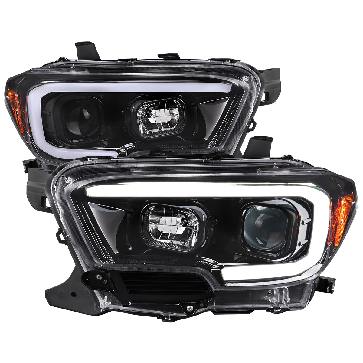 Spec-D 16-23 Tacoma Switchback LED Projector Headlights GL Black
