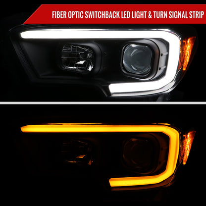 Spec-D 16-23 Tacoma Switchback LED Projector Headlights Black