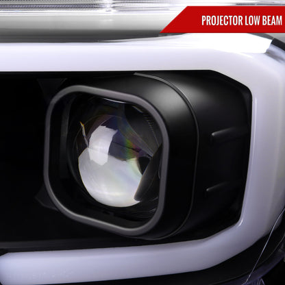 Spec-D 16-23 Tacoma Switchback LED Projector Headlights Black