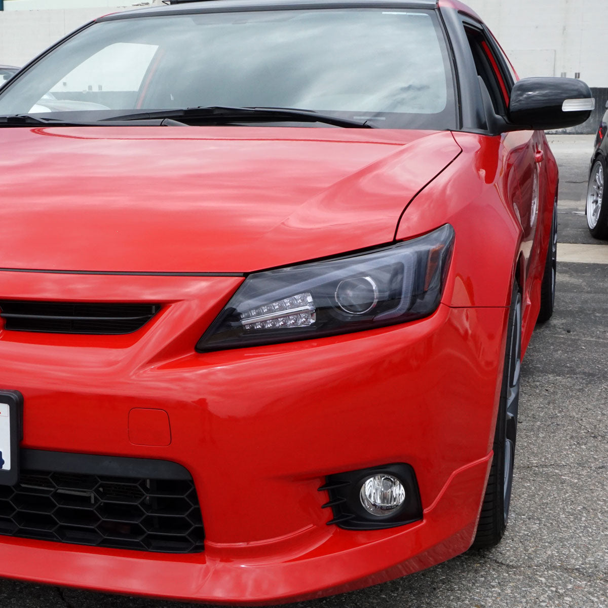 Spec-D 11-13 Scion tC Projector Headlights LED Bar Jet Black/Smoked