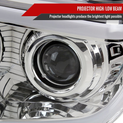 Spec-D 14-21 Tundra Switchback SEQ LED Projector Headlights Chrome