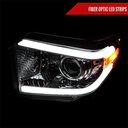 Spec-D 14-21 Toyota Tundra LED Projector Headlights Chrome