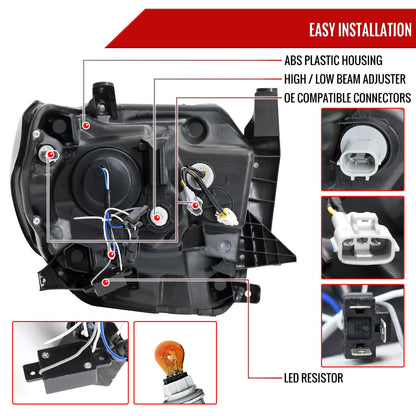 Spec-D 14-21 Tundra LED Projector Headlights Chrome/Smoked