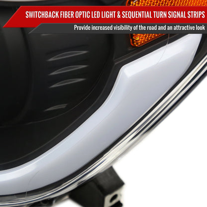 Spec-D 14-21 Tundra Headlights witchback Sequential Signals Black