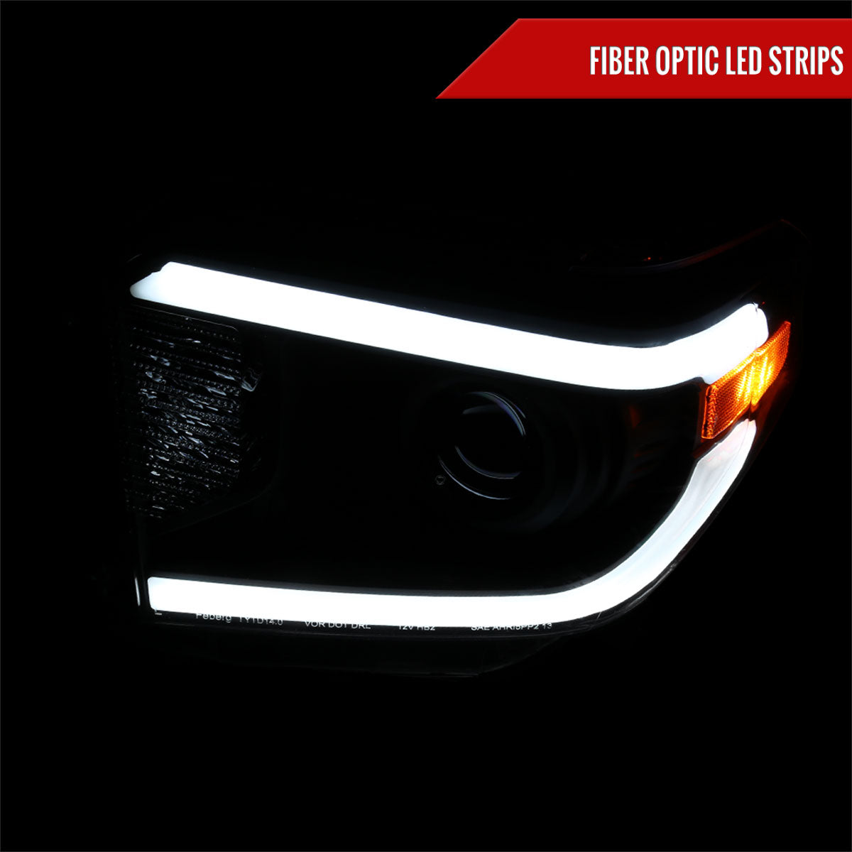 Spec-D 14-21 Toyota Tundra LED Projector Headlights Black