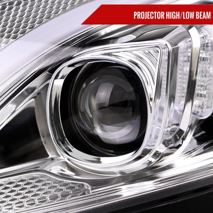 Spec-D 15-18 Mercedes C-Class W205 SEQ Projector Headlights Chrome