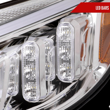 Spec-D 15-18 Mercedes C-Class W205 SEQ Projector Headlights Chrome