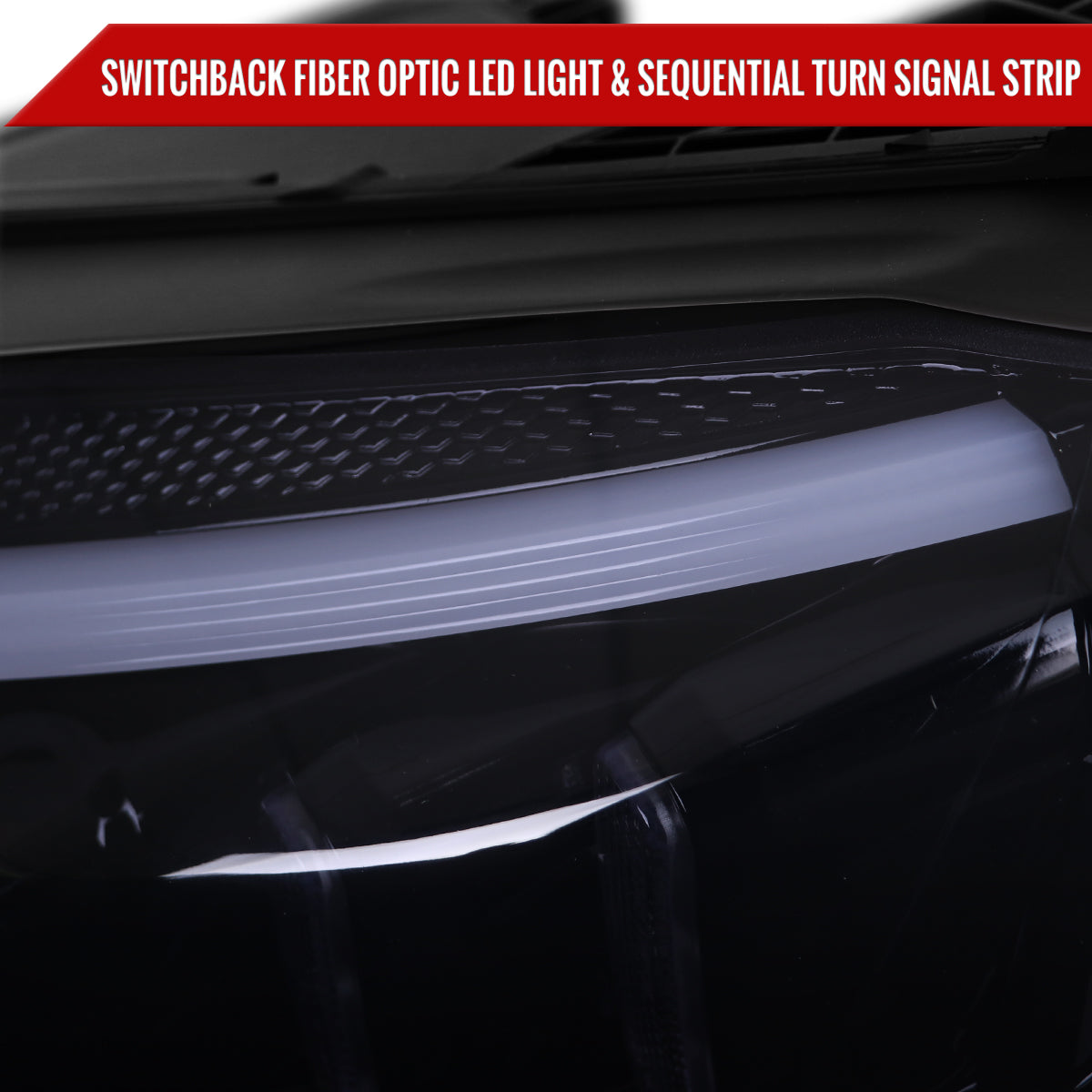Spec-D 15-18 Mercedes C-Class W205 Sequential Headlights Black Smoked