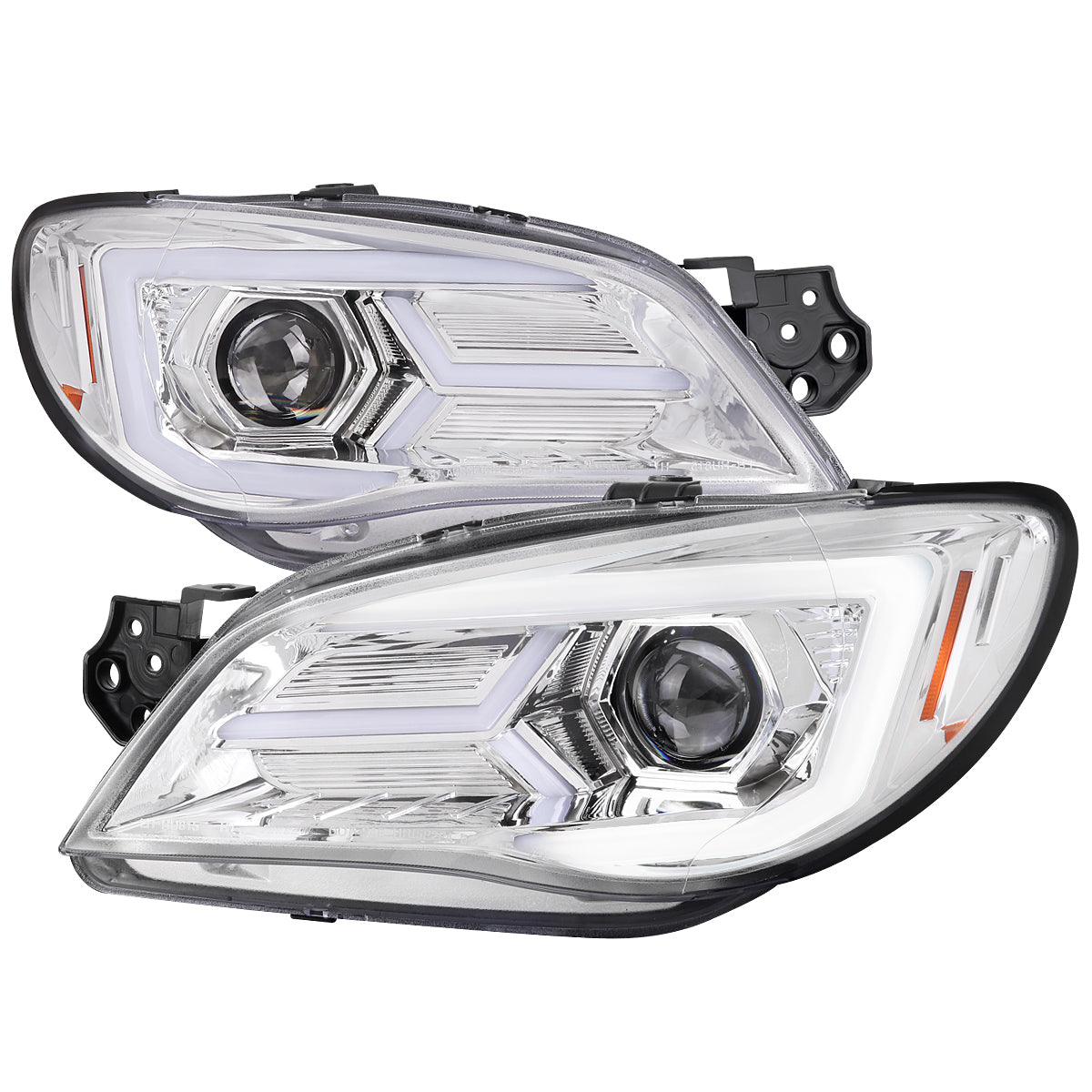 Spec-D 06-07 Impreza WRX STI Headlights Sequential Signals Chrome