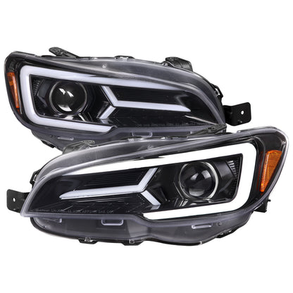 Spec-D 15-21 Subaru Impreza WRX/STI LED Bar SEQ GL Headlights Black