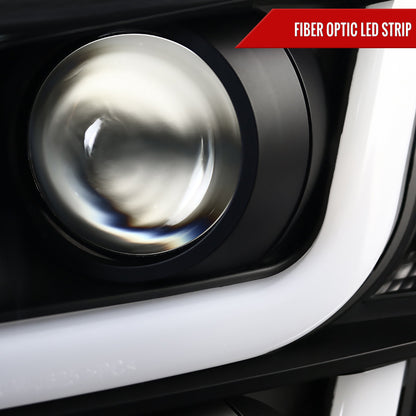 Spec-D 15-20 GMC Yukon/Yukon XL LED U-Bar Projector Headlights Black