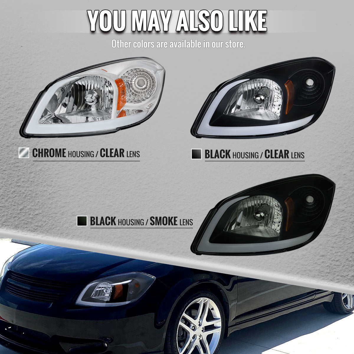 Spec-D 05-10 Chevrolet Cobalt Headlight Chrome OEM style