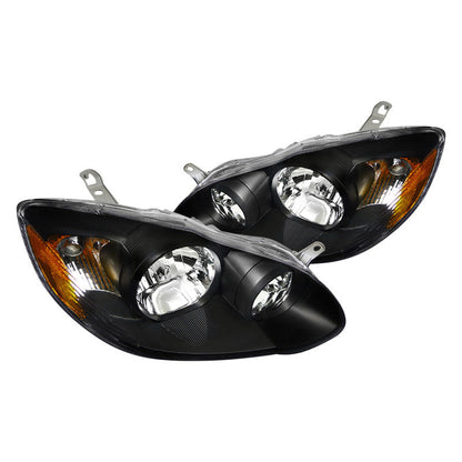 Spec-D 03-08 Toyota Corolla OEM Style Headlights Matte Black/Clear