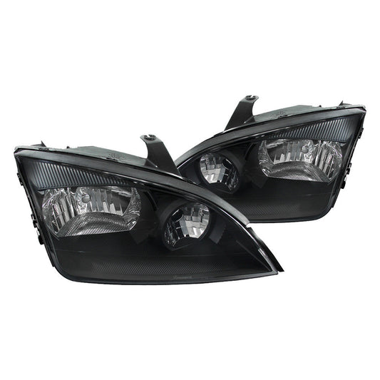 Spec-D 05-07 Ford Focus Headlights Factory Style Matte Black/Clear