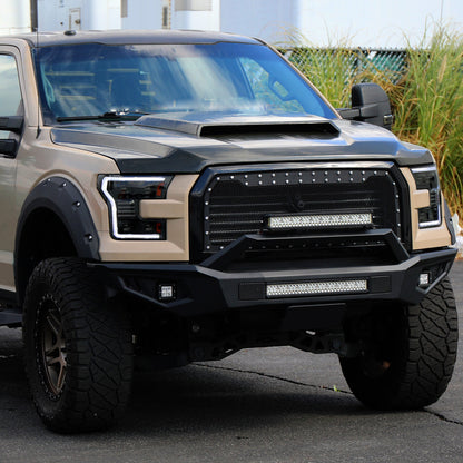 Spec-D 15-17 Ford F-150 Led Projector HID Headlight Black/Smoked Lens