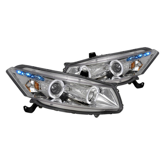 Spec-D 08-12 Accord Coupe Halo Projector Headlights Chrome