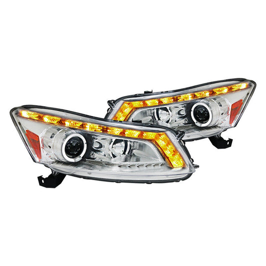 Spec-D 08-12 Accord Sedan Halo Projector Headlights Chrome