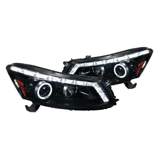 Spec-D 08-12 Honda Accord 4D Projector Black Headlights Smoked Lens