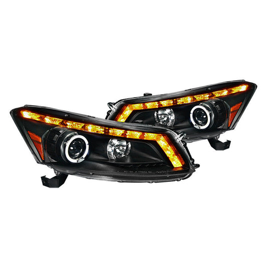 Spec-D 08-12 Honda Accord 4D Projector Black Headlights