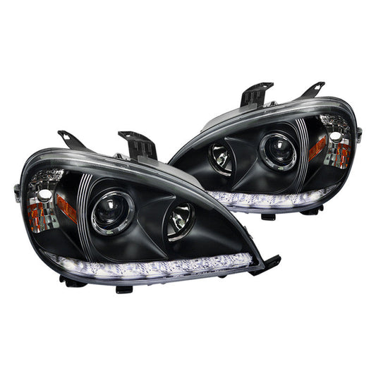 Spec-D 98-01 Mercedes ML320 ML430 Headlights Dual Halo Projector Black/Clear