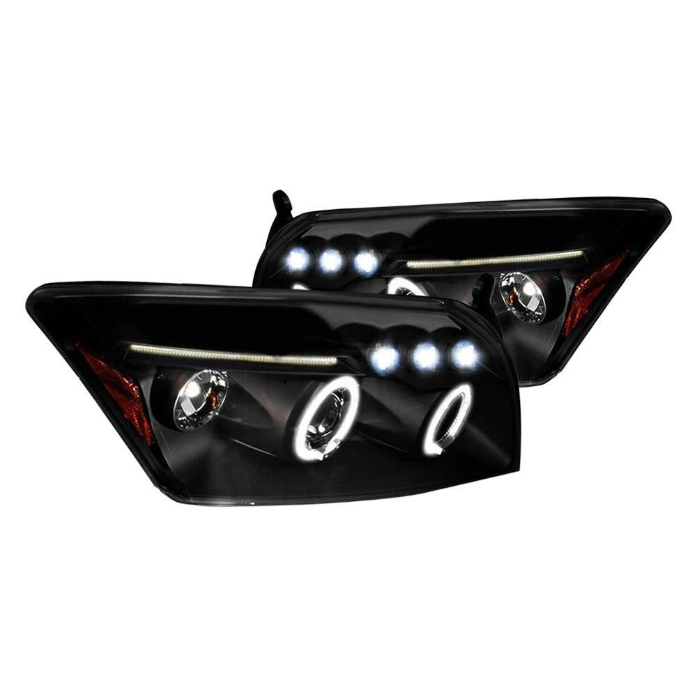 Spec-D 07-12 Dodge Caliber Halo Projector Headlights Black