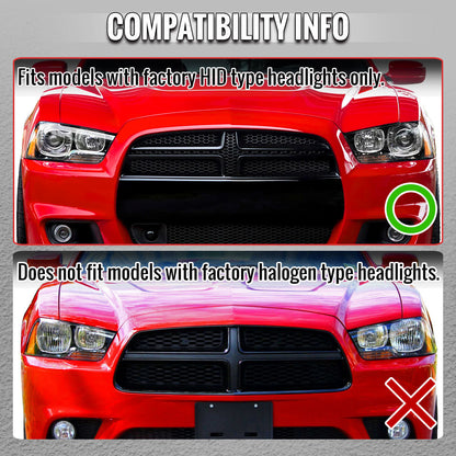Spec-D 11-14 Dodge Charger Projector HID Headlight Black/Smoked