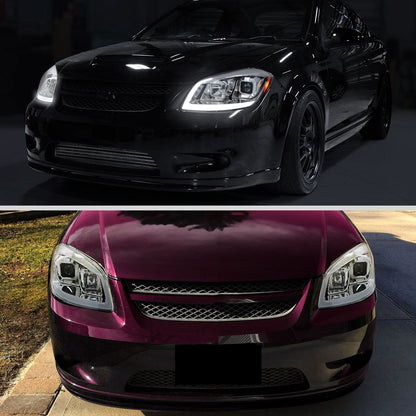 Spec-D 05-10 Chevrolet Cobalt Light Bar Projector Headlight Chrome