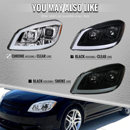 Spec-D 05-10 Chevy Cobalt Headlights Switchback DRL Black/Smoked