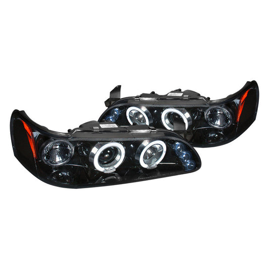 Spec-D 93-97 Toyota Corolla Halo Projector Headlights Smoked