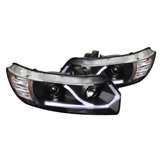 Spec-D 06-11 Honda Civic Coupe Projector Headlights Black