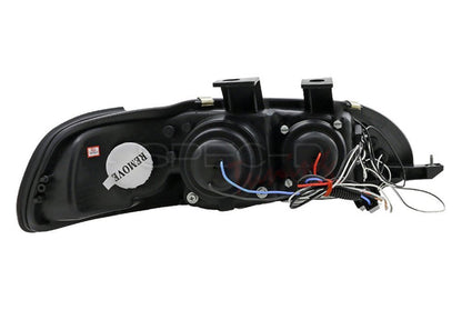 Spec-D 92-95 Honda Civic Projector Halo Headlights Black/Smoked