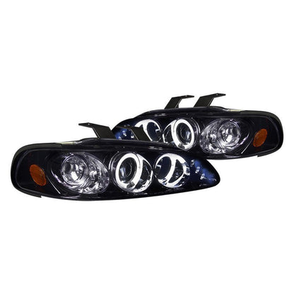 Spec-D 92-95 Honda Civic Projector Halo Headlights Black/Smoked