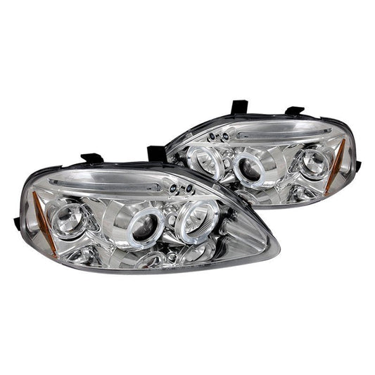 Spec-D 99-00 Honda Civic Halo Projector Headlights Chrome