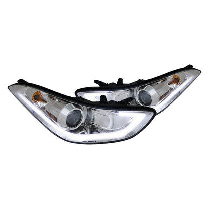 Spec-D 11-13 Hyundai Elantra Projector Headlights Chrome
