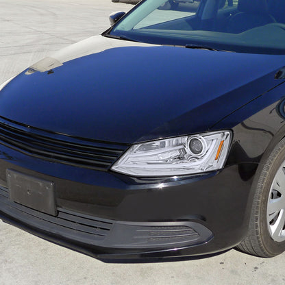 Spec-D 11-18 VW Jetta MK6 Headlights LED Bar Projector Chrome/Clear