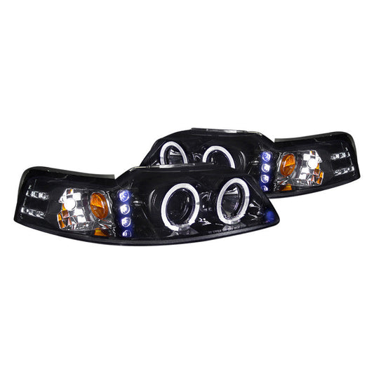 Spec-D 99-04 Ford Mustang Halo Projector /Smoked Lens Headlights