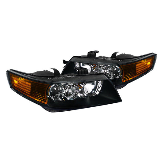 Spec-D 04-05 Acura TSX Projector Headlights Black/Clear OEM Style