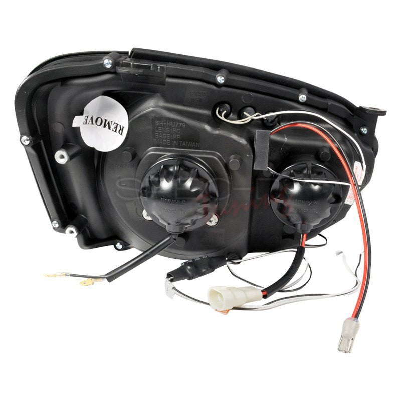 Spec-D 04-05 Subaru WRX STI Halo Projector Headlights Black