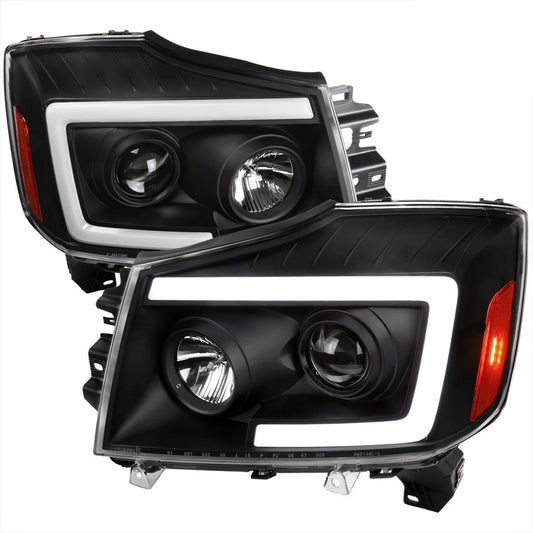 Spec-D 04-15 Titan 04-07 Armada Sequential Headlights Black