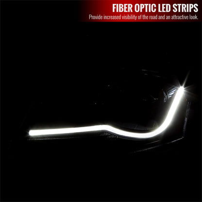 Spec-D 99-06 Audi TT Projector Headlights LED Bar Smoked Black