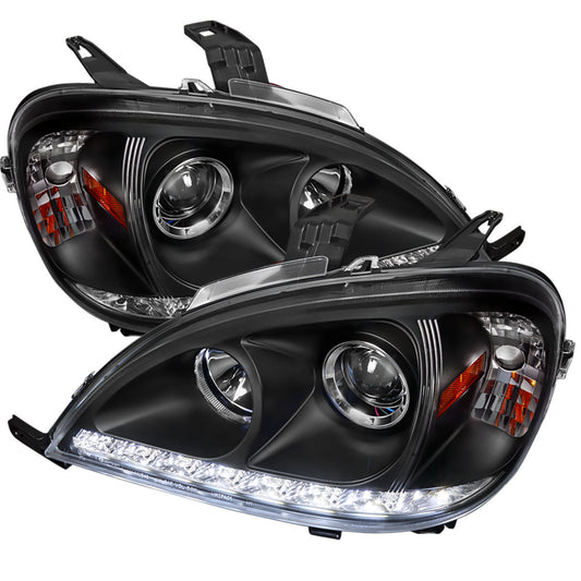 Spec-D 02-05 Mercedes ML W163 Projector Headlights Black/Clear