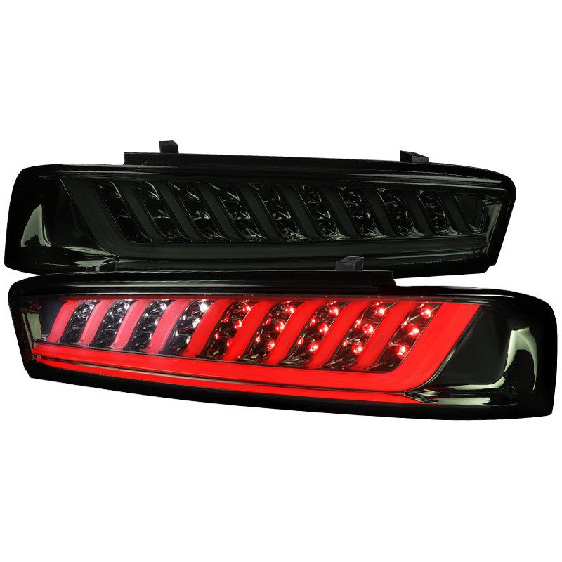 Spec-D 16-18 Chevrolet Camaro LED Chrome Tail Lights Smoked Lens