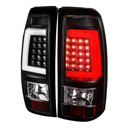 Spec-D 99-02 Silverado 99-06 GMC Sierra Tail Lights G2 LED Black/Clear