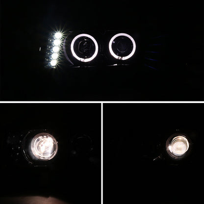Spec-D 04-12 Chevy Colorado Halo Projector Headlights Black/Smoked