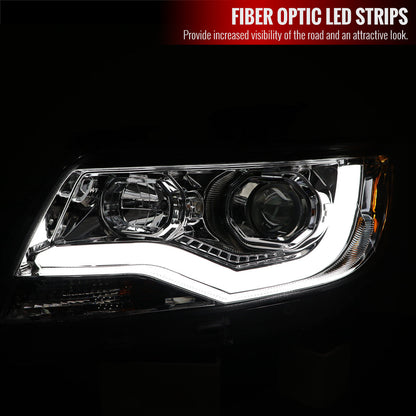 Spec-D 15-22 Chevy Colorado Headlights LED Bar Projector Chrome